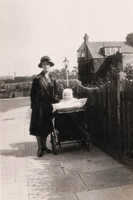 Woman With Baby In Pram 1920s