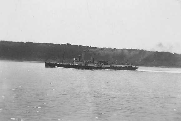 Passing A Steamer In The Solent On The Way To Bournemouth 1925