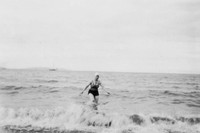 Woman Swimming In The Sea Bangor Northern Ireland 1930s