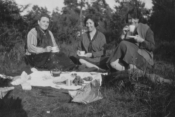 Three Women Having A Picnic 1930s