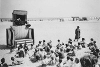 Uncle Lew's Punch and Judy Great Yarmouth Beach 1930s