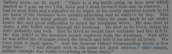 Tyler J C 2nd Lt Royal Field Artillery Obit Part 3