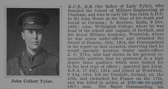 Tyler J C 2nd Lt Royal Field Artillery Obit Part 2