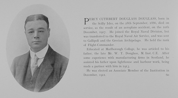Douglass P C D Flt Comm Royal Naval Air Service Obit
