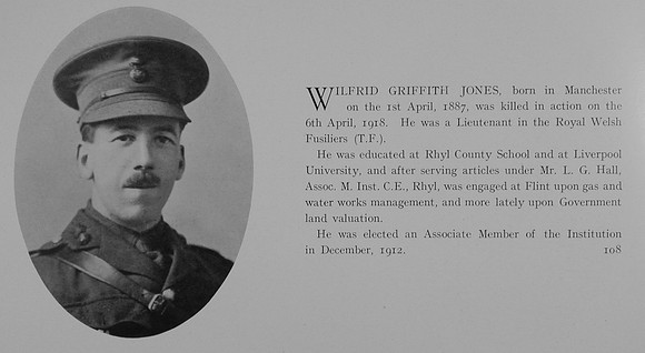 Jones W G Lt 7th Royal Welsh Fusiliers Obit