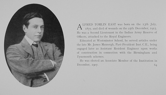 East A T 2nd Lt Royal Engineers Obit
