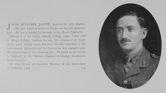 Joseph J B 2nd Lt Royal Engineers Obit