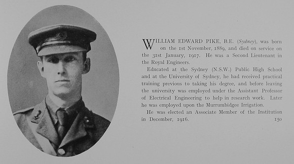 Pike W E 2nd Lt Royal Engineers Obit