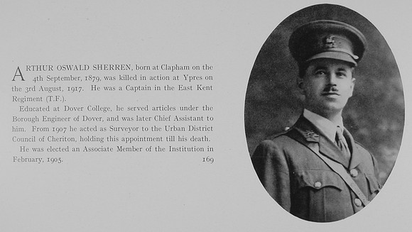 Sherren A O Captain 4th Attd 7th East Kent Regiment Obit