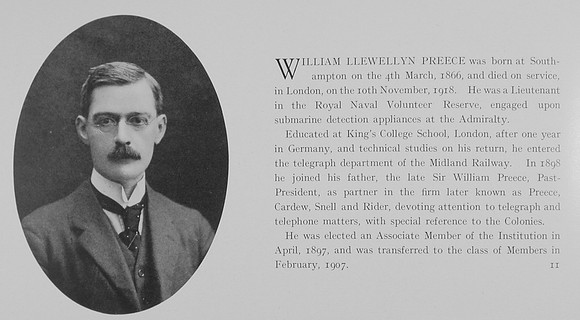 Preece W L Lt HMS President Royal Naval Volunteer Reserve Obit