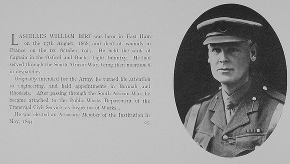 Birt L W Captain 4th Oxford And Bucks Light Infantry Obit