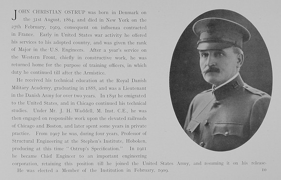 Ostrup J C Major American Engineers Obit