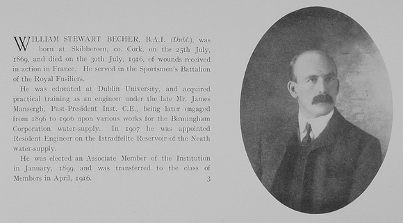 Becher W S Pte 2116 24th Royal Fusiliers Obit