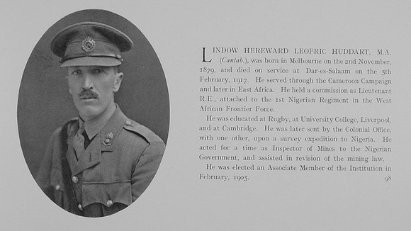 Huddart L H L Lt Royal Engineers Obit