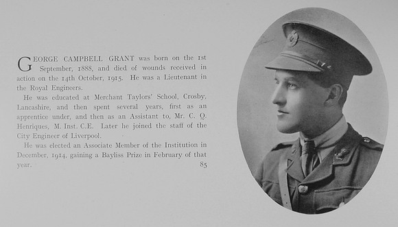 Grant G C Lt Royal Engineers Obit