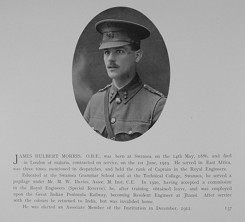 Morris J H Captain Royal Engineers Obit