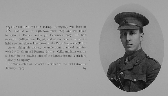 Eastwood R Lt Royal Engineers Obit