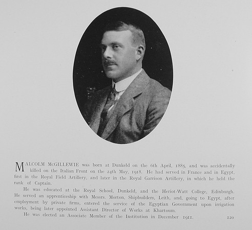 McGillewie M Captain Royal Garrison Artillery Obit