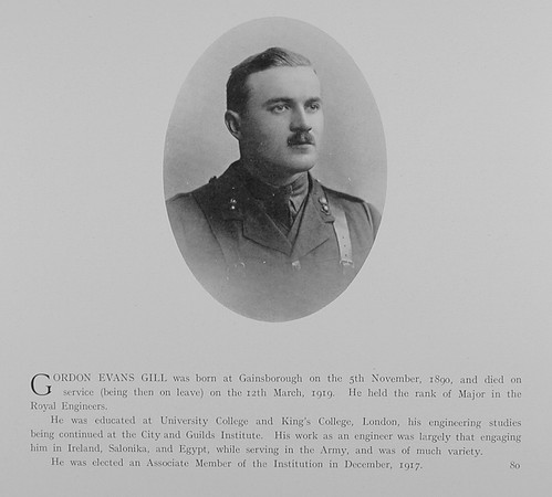 Gill G E Major Royal Engineers Obit