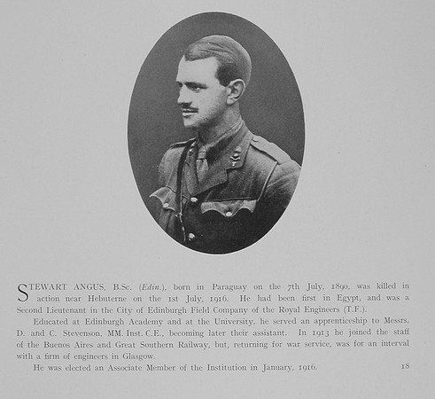 Angus S 2nd Lt Royal Engineers Obit