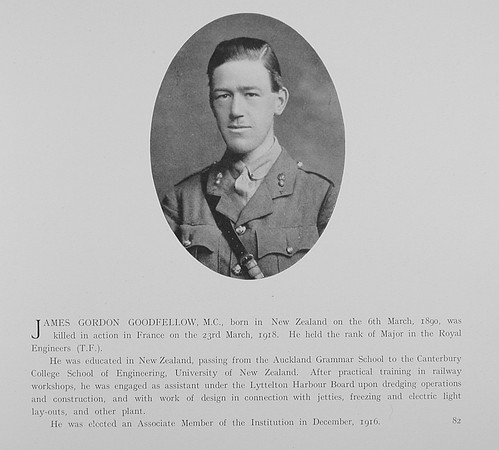 Goodfellow J G Major Royal Engineers Obit