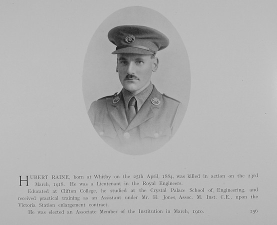 Raine H Lt Royal Engineers Obit