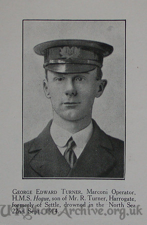 Turner G E Wireless Operator HMS Hogue RNR Craven Roll Of Honour