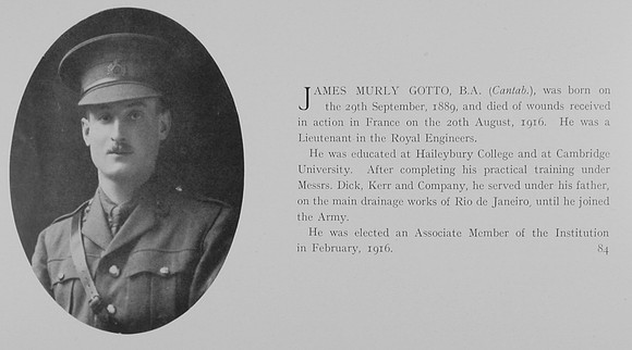 Gotto J M Lt Royal Engineers Obit
