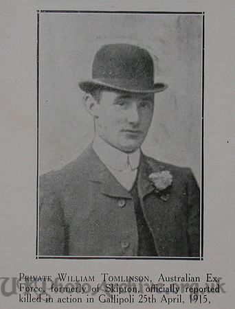 Tomlinson W Pte 7th AIF Craven Roll Of Honour