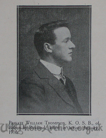 Thompson W Pte KOSB Craven Roll Of Honour