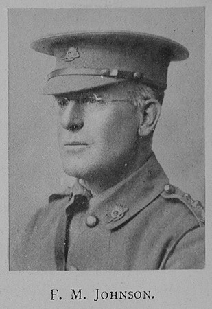 Johnson F M Major Australian Army Medical Corps