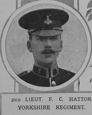 Hatton F C 2nd Lt Yorkshire Regiment The Illustrated London News 21st Nov 1914