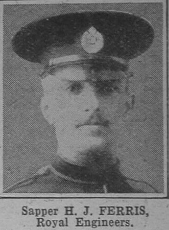 Ferris H J Sapper DCM RE The War Illustrated 14th Aug 1915