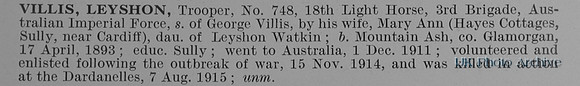 Villis L Tpr 748 18th Australian Light Horse