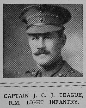 Teague J C J Captain Royal Marine Light Infantry The Illustrated London News 29th May 1915