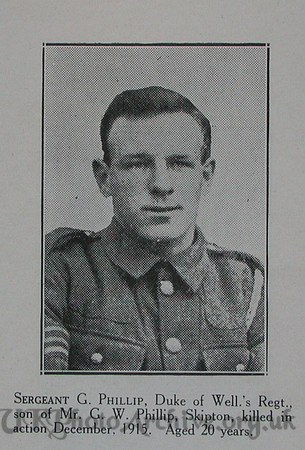 Phillip G Sergt 9th West Riding Regt Craven Roll Of Honour