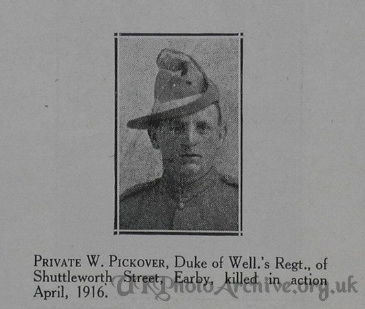 Pickover W Pte 2nd West Riding Regt Craven Roll Of Honour