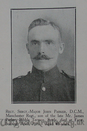 Parker J Regt Sergt Major  DCM Manchester Regt Craven Roll Of Honour