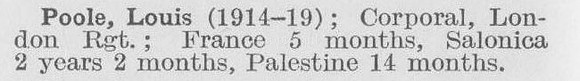 Poole L Cpl London Regiment