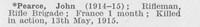 Pearce J Rfn Rifle Brigade