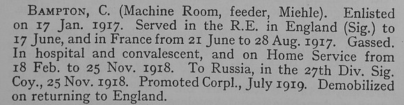 Bampton C Sapper 221952 Royal Engineers
