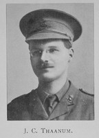 Thaanum J C 2nd Lt Royal Garrison Artillery