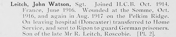 Leitch J W Sergt Highland Cyclist Battalion Photo Available Plate 2