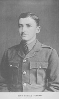 Benham J R 2nd Lt Royal Field Artillery