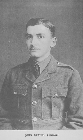 Benham J R 2nd Lt Royal Field Artillery