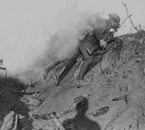 Over The Top Amid Bursting Gas Shells In An Assault On Fortified Somme Villages