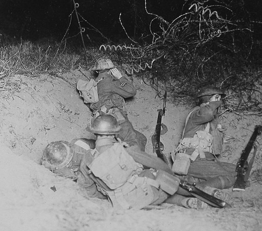 A Listening Post In A Shell Crater In No Mans Land Near Lagnicourt