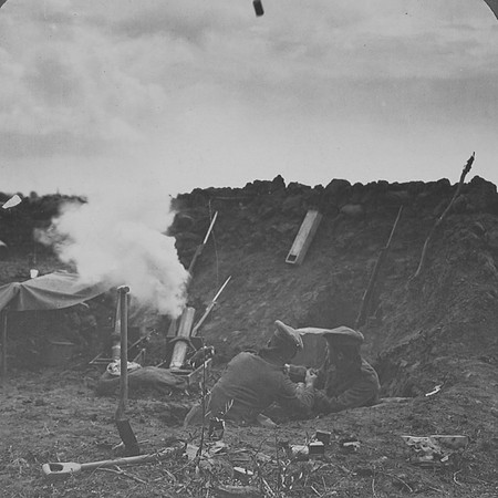 Seaforth Highlanders Pulling The Trigger Of A Trench Mortar