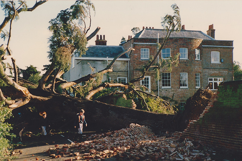 Outside Ashtead House The Day After The Hurricane