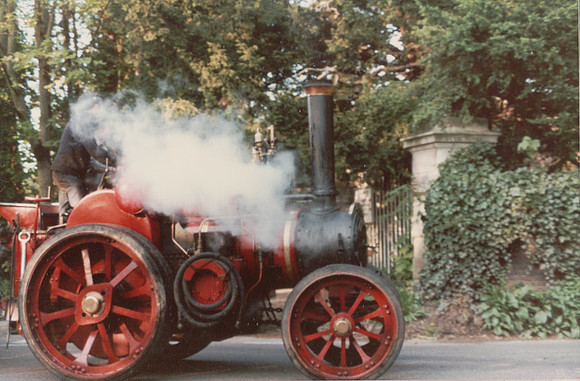 A Steam Traction Engine In Park Lane Ashtead